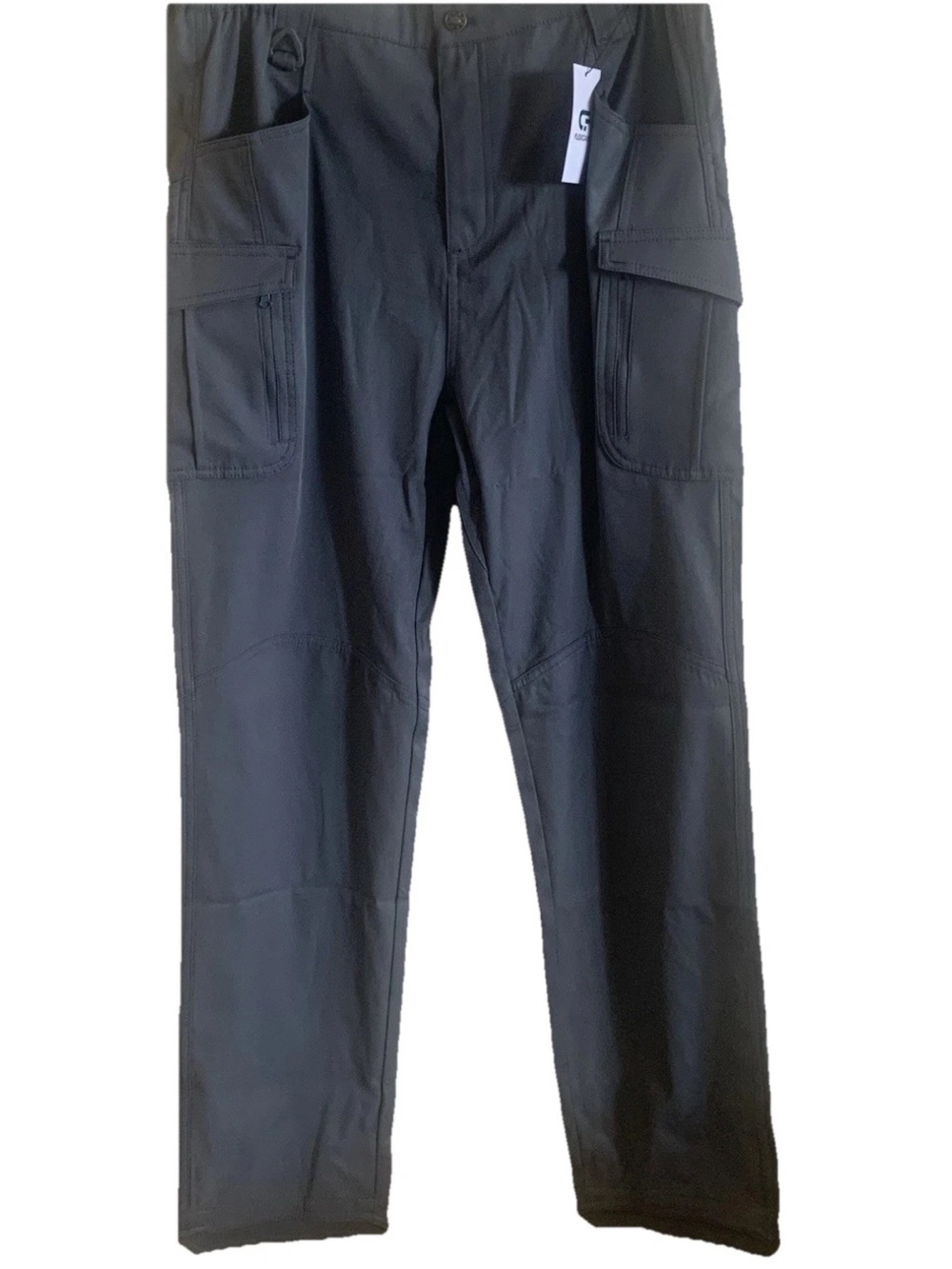 Men's Grey Tactical Cargo Pants Water Resistant with Multiple Utility Pockets